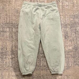 Aritzia Sweatfleece Light Green Joggers